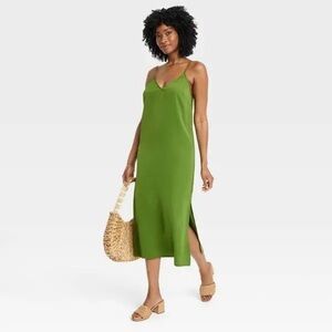 a new day Green Slip Dress